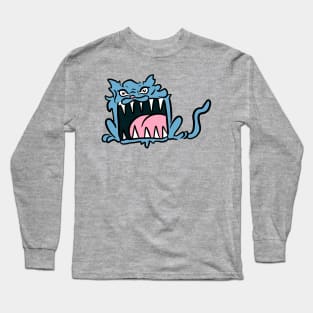 Big Mouth Blue Baby Kitty Long Sleeve T-Shirt